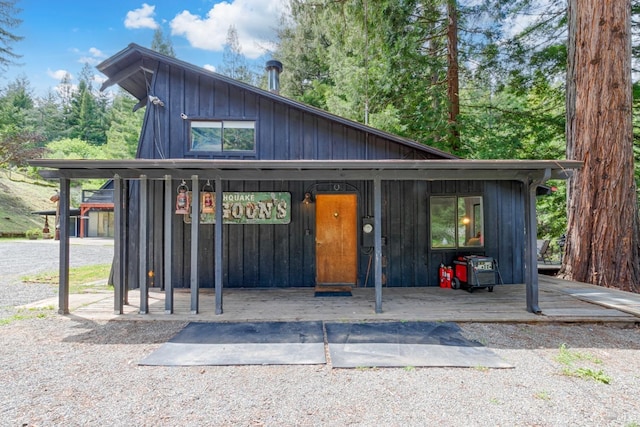 rustic home with board and batten siding