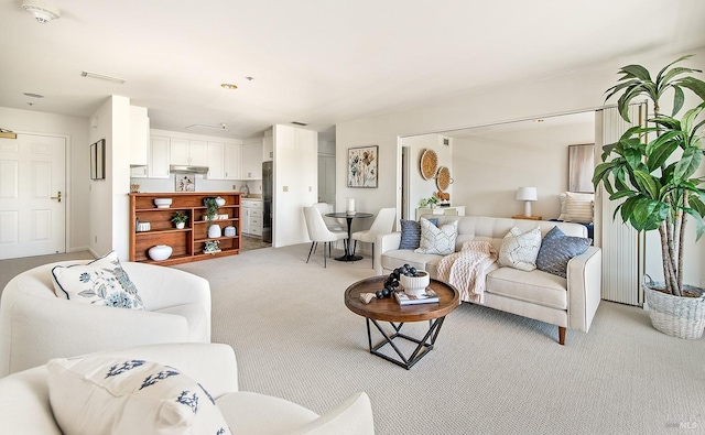 view of carpeted living room