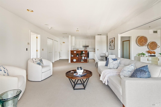 view of carpeted living room