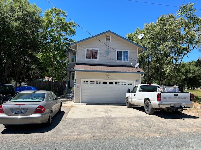 view of front of home featuring a garage