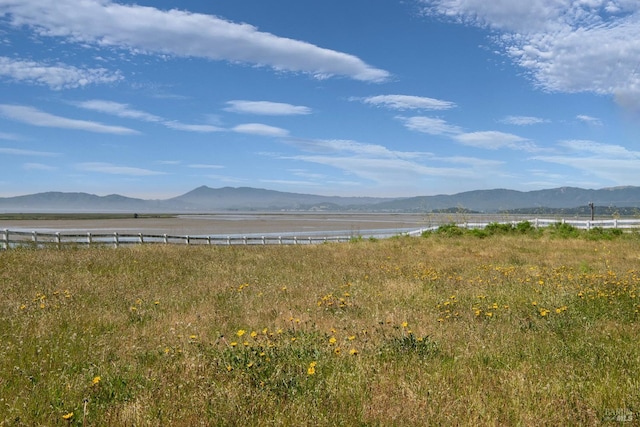 property view of mountains featuring a rural view