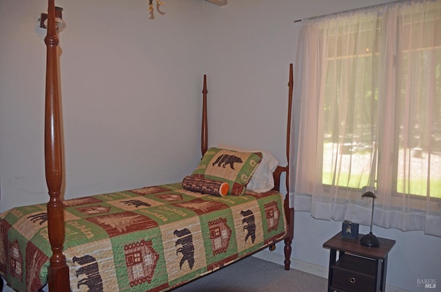 view of carpeted bedroom