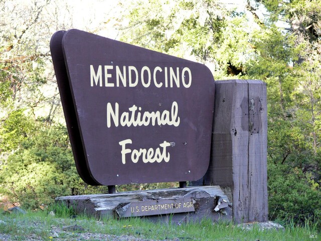 view of community sign