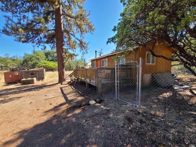 view of yard featuring a deck