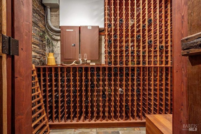 wine cellar featuring tile flooring