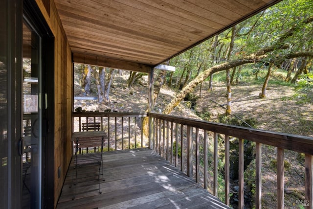 view of wooden terrace