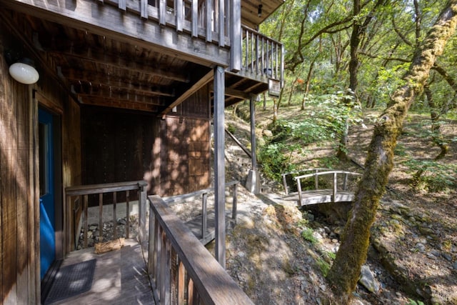 view of wooden terrace