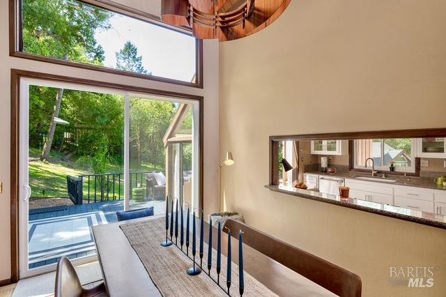 view of dining area