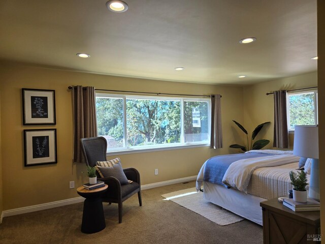 view of carpeted bedroom