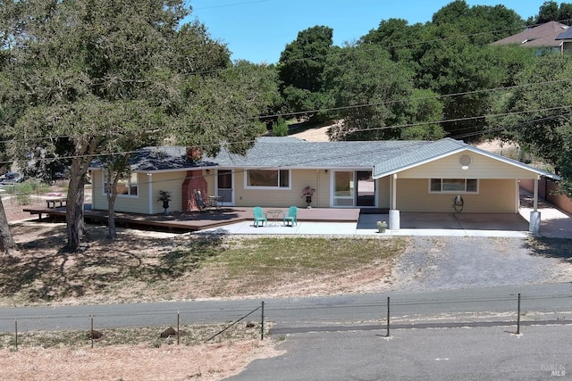 view of ranch-style home