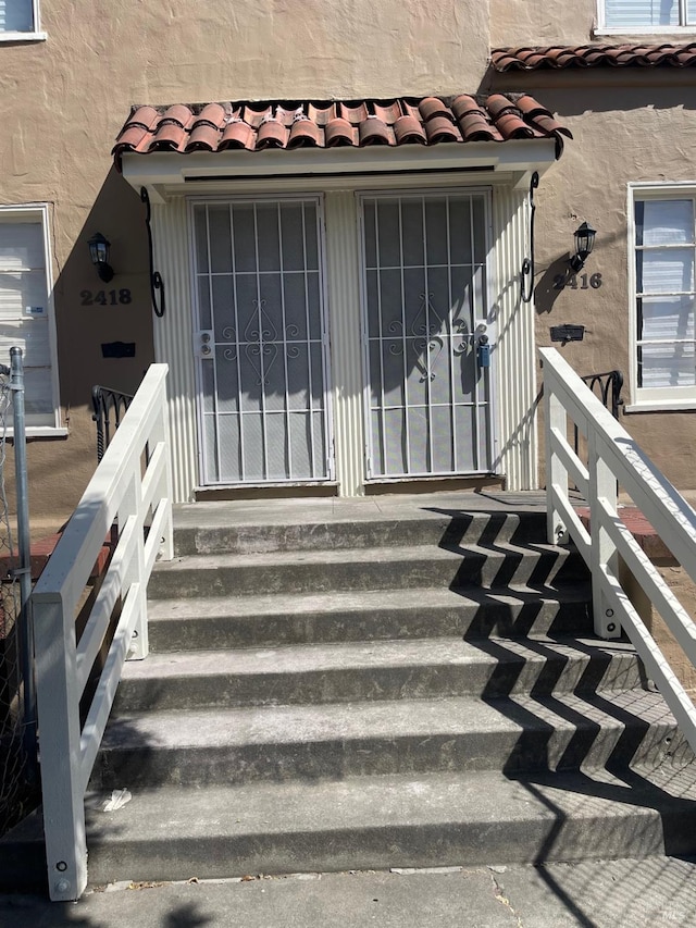 view of doorway to property