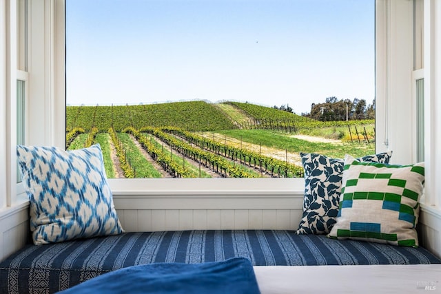 balcony with a rural view