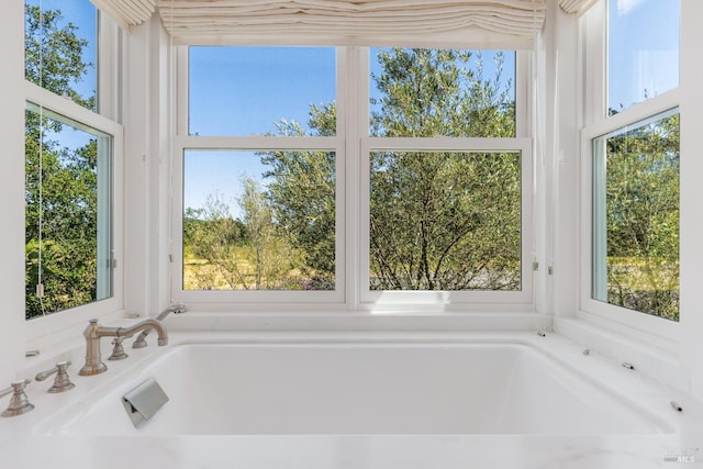 bathroom with a tub