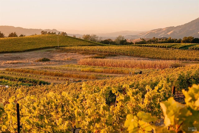 property view of mountains featuring a rural view