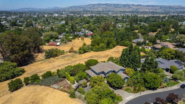 aerial view featuring a mountain view