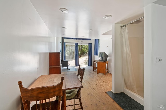 dining room featuring hardwood / wood-style flooring