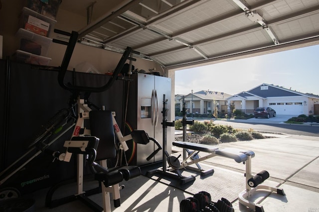 view of exercise area