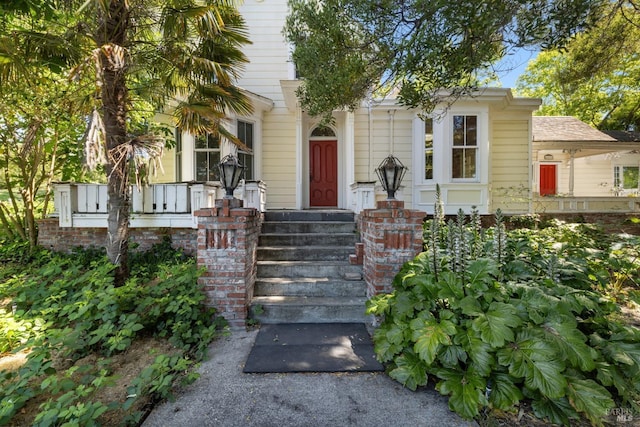 view of doorway to property