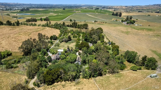 bird's eye view with a rural view