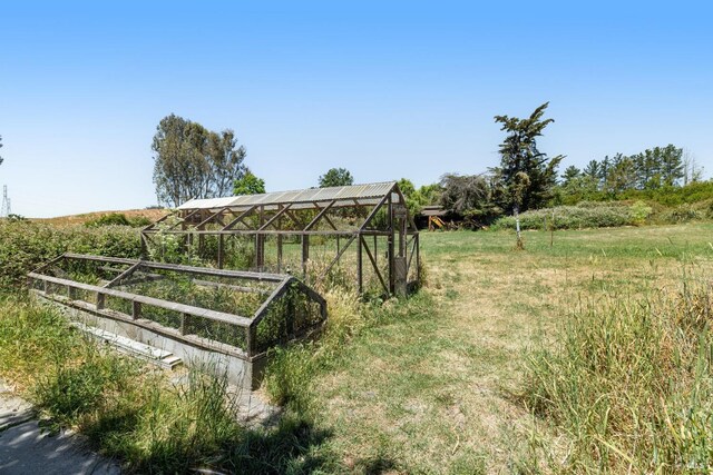 view of yard featuring a rural view