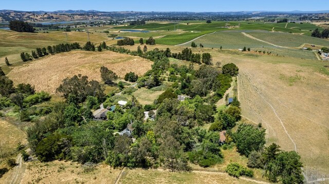 aerial view featuring a rural view