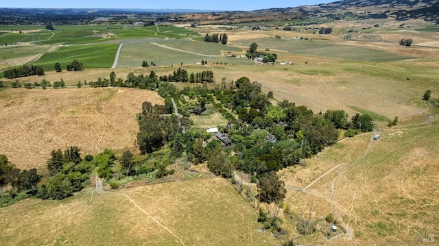 bird's eye view with a rural view