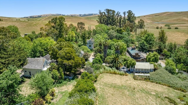 drone / aerial view featuring a rural view