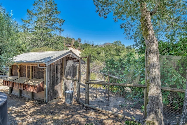 view of poultry coop