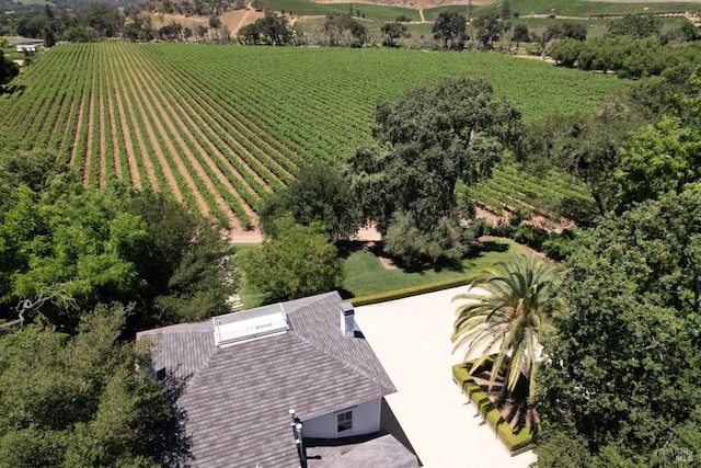 bird's eye view featuring a rural view