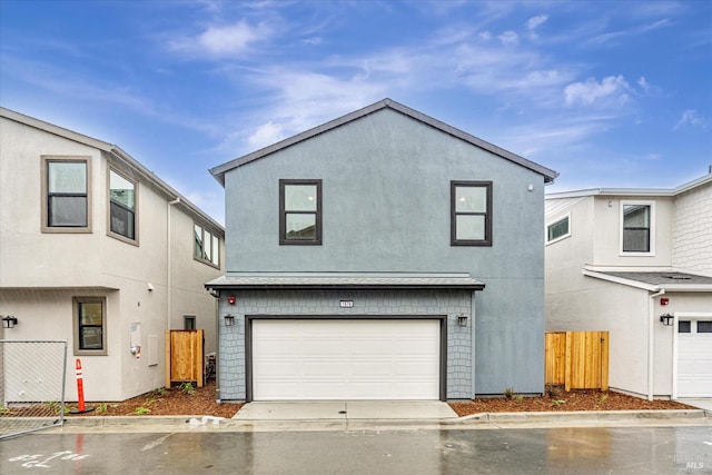 view of front facade featuring a garage