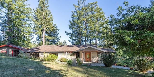 21995 Ansel Ct, Timber Cove, CA 95450 - view of front of house with a front yard
