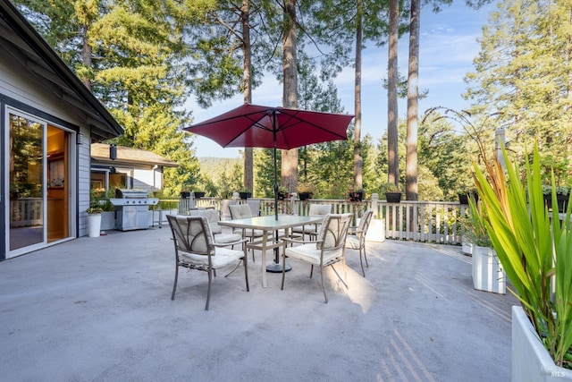 21995 Ansel Ct, Timber Cove, CA 95450 - view of patio / terrace featuring grilling area and outdoor dining space