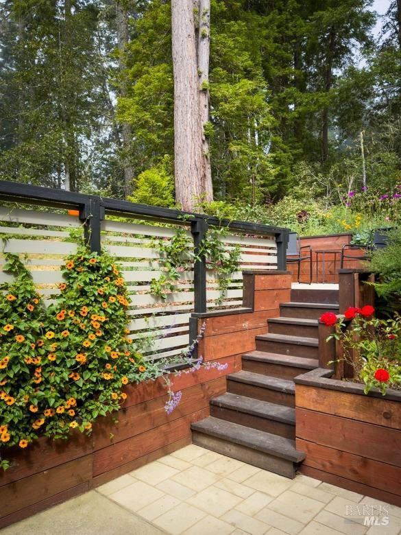 21995 Ansel Ct, Timber Cove, CA 95450 - view of patio / terrace featuring stairs