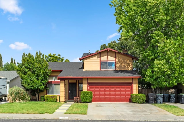 front of property featuring a garage