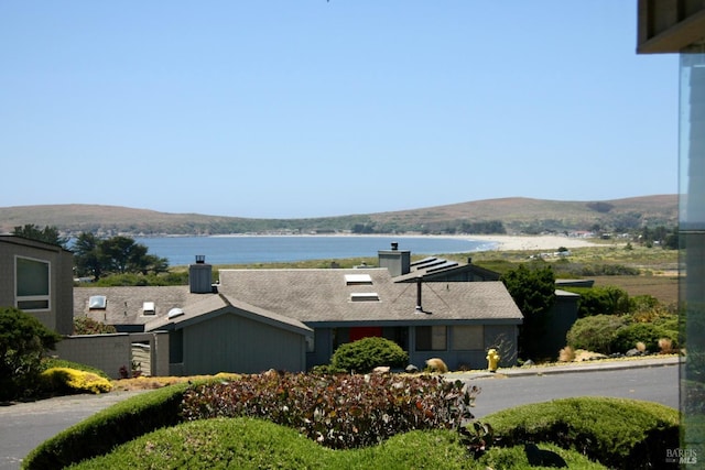 property view of water with a mountain view