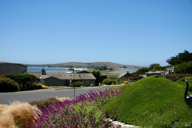 exterior space with a mountain view