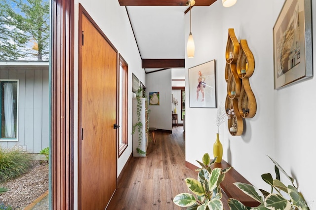 hallway featuring hardwood / wood-style floors