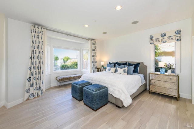 bedroom featuring hardwood / wood-style flooring