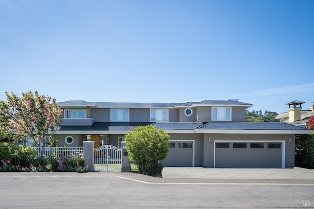 view of front of house featuring a garage