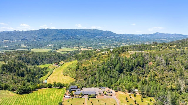 aerial view featuring a mountain view