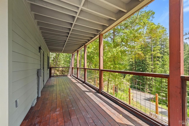 view of wooden terrace