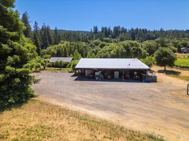 bird's eye view featuring a rural view