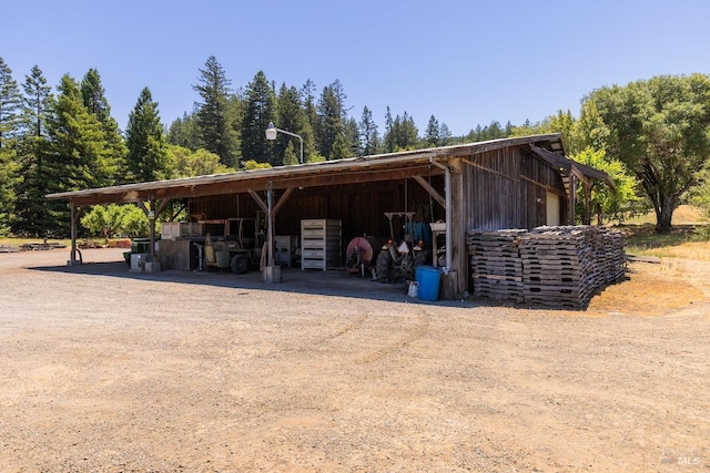 view of outdoor structure