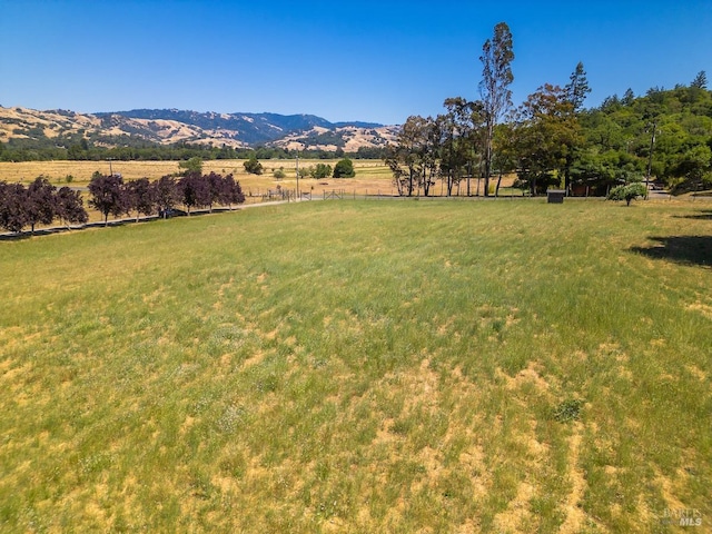 property view of mountains with a rural view