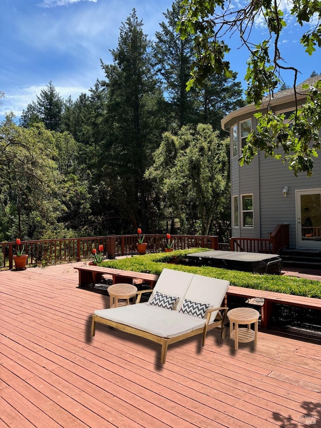 view of wooden deck