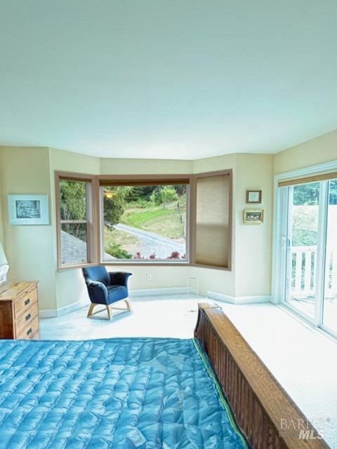 bedroom with access to outside