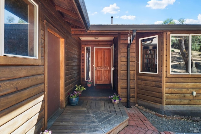 view of doorway to property