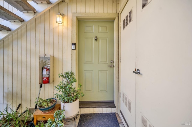 view of doorway to property