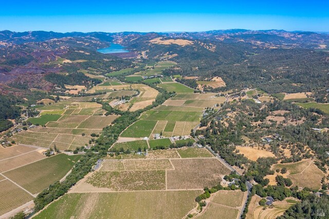 drone / aerial view with a mountain view