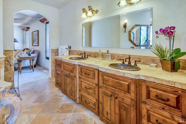 bathroom with vanity